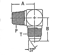 2024 Male Pipe to Male JIC Elbow